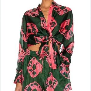 Zimmermann Red and Green Floral Set